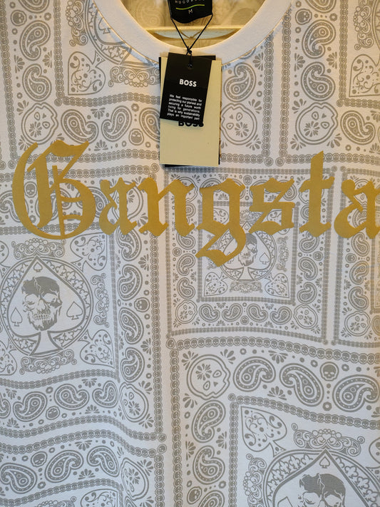 ⚪ Boss Gangsta Graphic Print T-Shirt