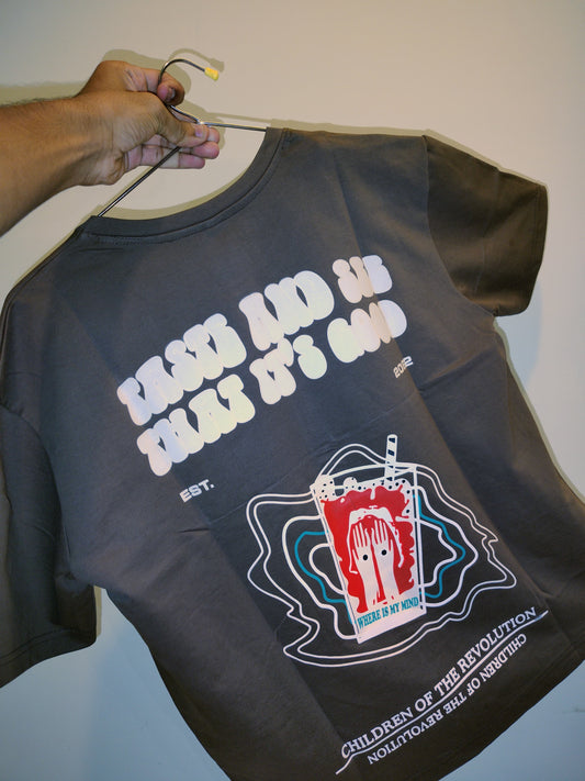Brown Graphic Statement T-Shirt – “Where Is My Mind” Edition