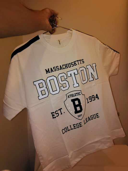 White Varsity Graphic T-Shirt